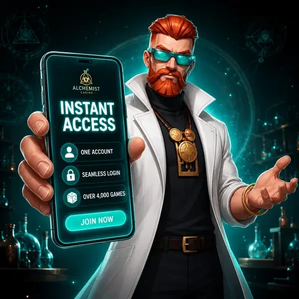 Jugador creando cuenta en Boomzino con smartphone brillante mostrando acceso instantáneo