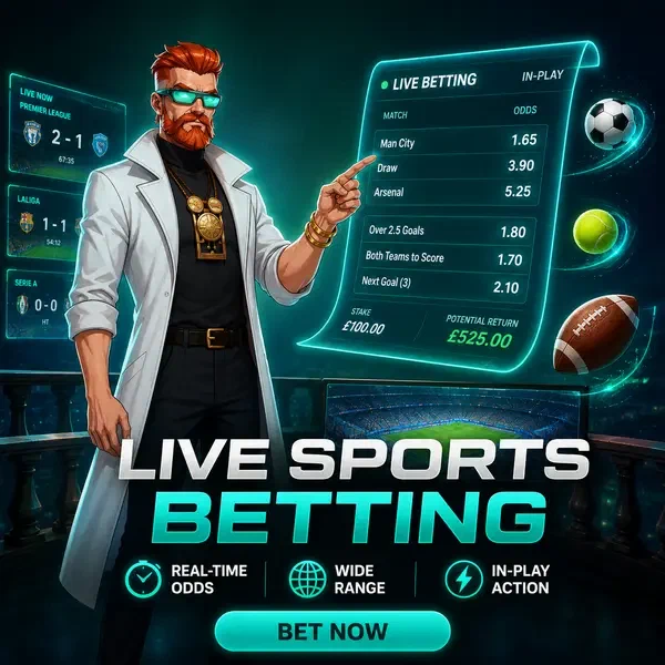 Jefe Alquimista señalando cuotas de apuestas deportivas en pantalla holográfica en Apuestas Deportivas en Vivo Ahora Mismo